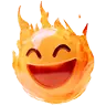 Fire smile emoji